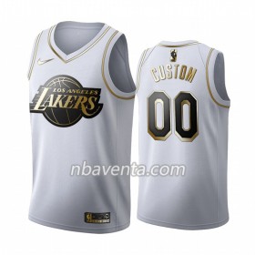 Camiseta Hombre Los Angeles Lakers Personalizadas 2019-20 Nike Blanco Golden Edition Swingman